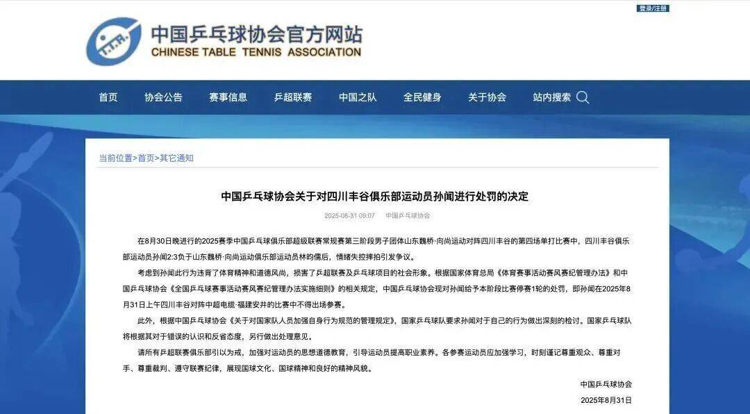 国球精神和, 处罚的决定